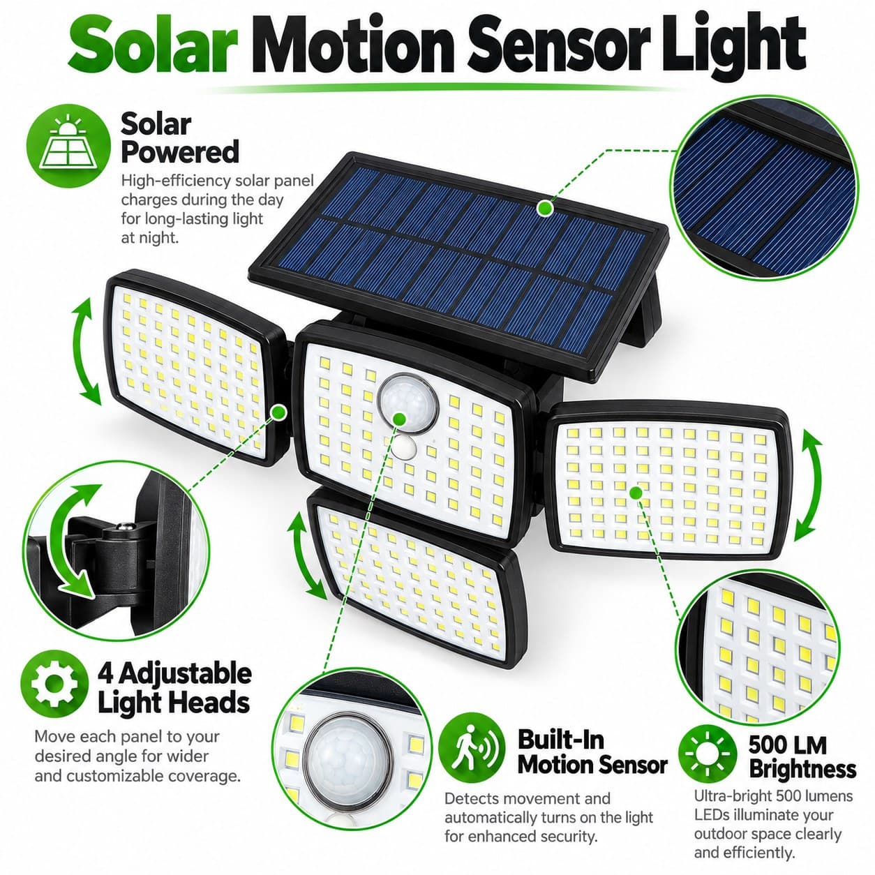 إضاءة شمسية خارجية — Lamp Solar LED — صورة 4