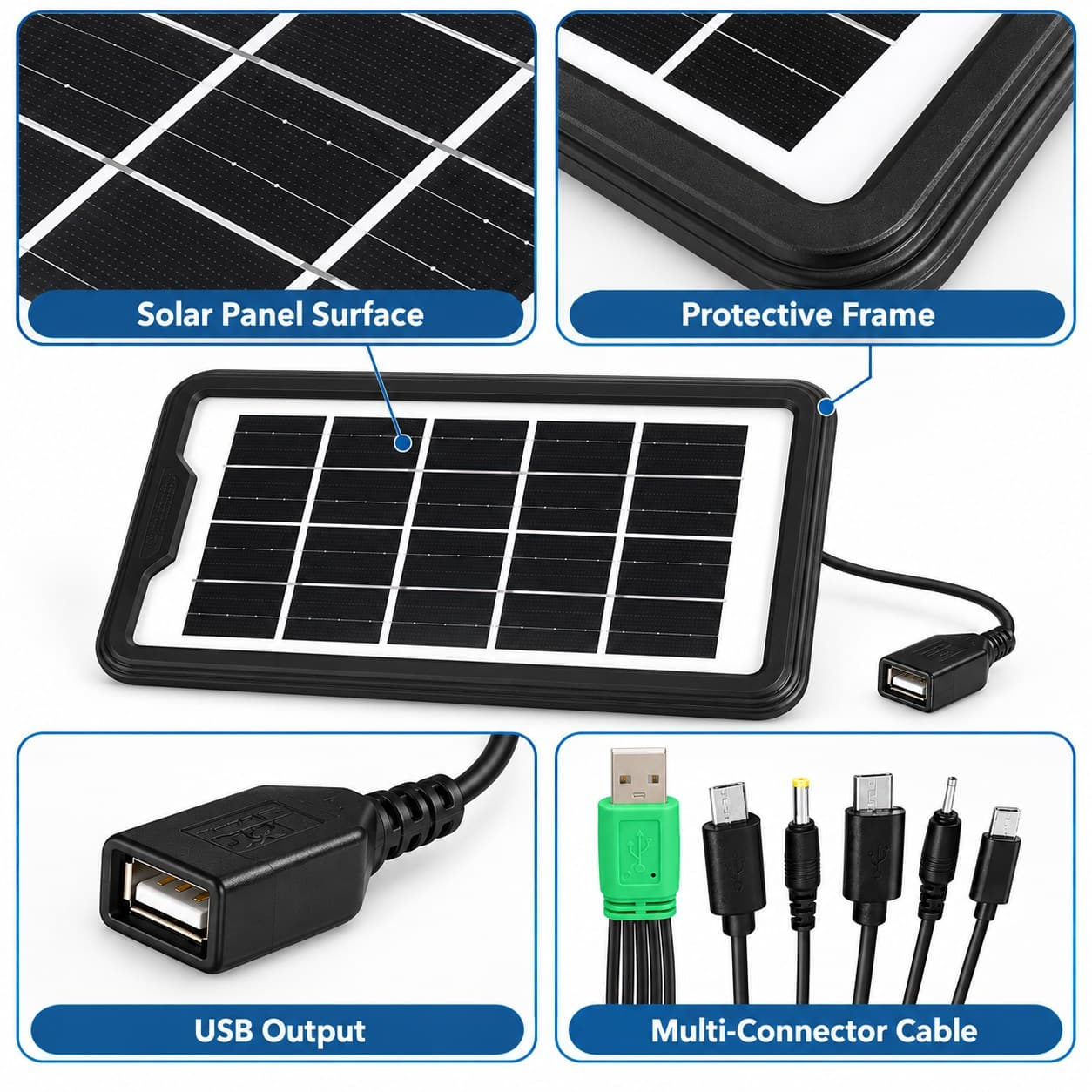 باور بانك شمسي — Placa Solar Portátil — صورة 1