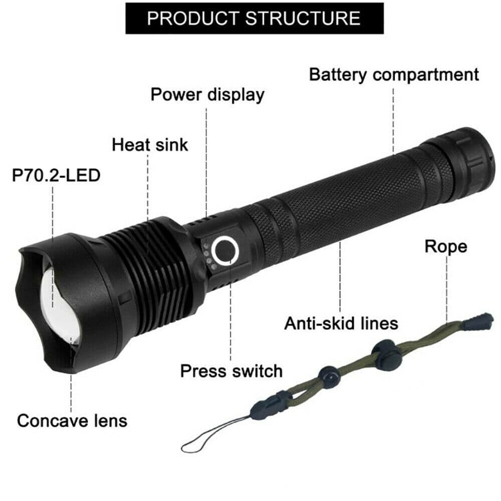 مصباح يدوي قوي — High Power Rechargeable — صورة 4