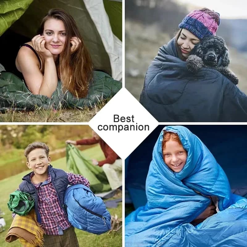 كيس نوم تخييم فائق الخفة ومقاوم للماء 4 مواسم